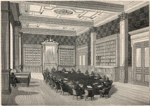 Rekenkamer - bibliotheek en raadzaal - Gravure in 