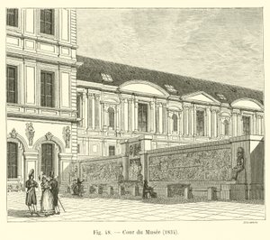 Binnenplaats van het museum, 1834 door French School