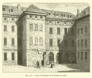 Binnenplaats van de Force in 1840