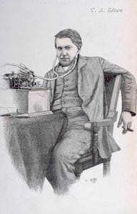 Omslagillustratie van La Revue Illustree met Thomas Alva Edison, 1889