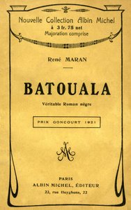 Omslag van het boek "Batouala, echte negerroman" door René Maran