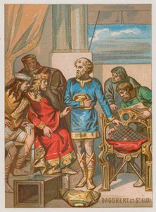 Dagobert geadviseerd door Eligius door French School