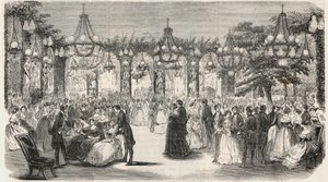 Danssalon gebouwd in de tuin van het Hotel Lambert op het Île Saint-Louis, 2 rue Saint-Louis en l