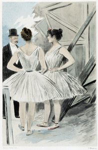 Dansers achter de schermen van het theater - in 