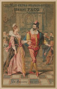 Dansen de Pavane, 16e eeuw door French School