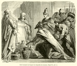 David wijdt de buit van de vijanden aan de Heer door French School