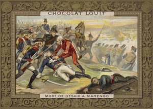 Dood van Generaal Desaix bij de Slag bij Marengo, 1800 door French School