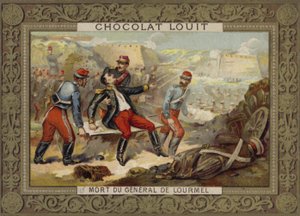 De dood van generaal Lourmel, Slag bij Inkerman, Krimoorlog, 1854 door French School