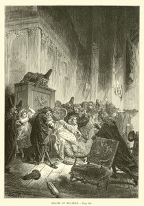 Dood van Molière door French School
