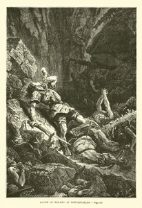 Dood van Roland bij Roncesvalles door French School