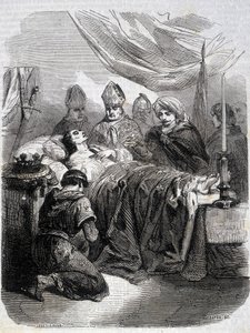 Dood van Saint Louis in Palestina in 1270 - in 