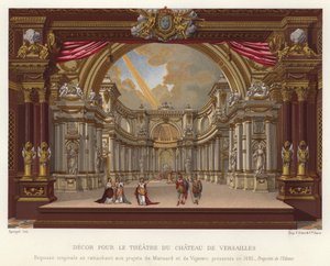 Decor voor het Theater van het Kasteel van Versailles door French School