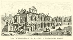 Sloop van het hotel de Conti, 1769, Naar een tekening uit die tijd, Col Bonnardot