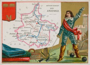 Departement Ardennes in noordoost Frankrijk door French School