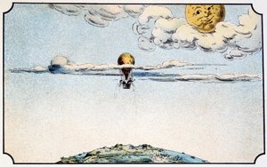 Vertrek naar de maan in een ballon - in 