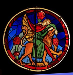 Samson en de leeuw, ex Ste Chapelle, Bay K door French School