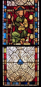 St. Jacobus: grisaille uit de Chapelle du Chateau, Rouen? door French School