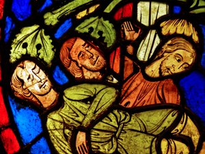 St. Martinus - en het wonder van de Pijnboom (ex Varennes-Jarcy - oorspronkelijk uit de Abdij van Gercy?) door French School