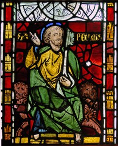 St. Petrus: grisaille uit de Chapelle du Chateau, Rouen? door French School