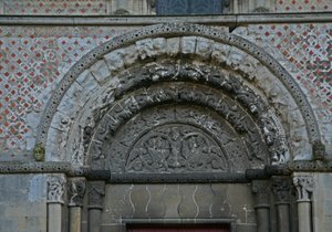 Detail van de noorddeur (detail) door French School