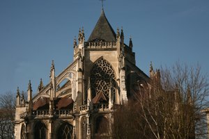 Afbeelding van een uitzicht op de oostkant van de kerk door French School