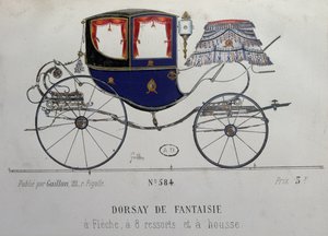 Ontwerp voor een Coupe Dorsay de Fantaisie door French School