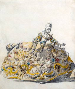 Ontwerp voor een damesjurk, 1780s
