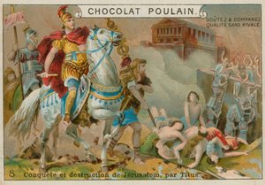 Vernietiging van Jeruzalem door Titus, Chocolat Poulain handelskaart