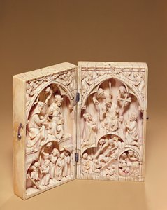 Diptiek met de Kroning van de Maagd en het Laatste Oordeel, ca. 1260-70