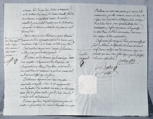 Echtscheidingsverklaring van keizer Napoleon Bonaparte en keizerin Josephine, 9 januari 1810 door French School