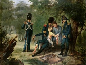 Dokter Larreys ambulance bij de slag bij Hanau, 30-31 oktober 1813 door French School