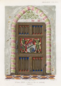 Deur in het stadhuis van Lüneburg door French School