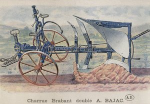 Dubbele ploeg Brabant uitgevonden door Antoine Bajac, ca.1900