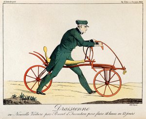 Draisienne, voorloper van de fiets, 1820