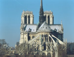 Oostkant van de Notre Dame, 1163-1345 door French School