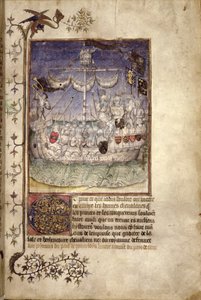 Een schip vol gewapende mannen, uit 