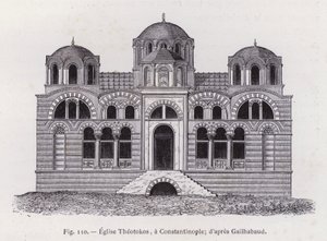 Kerk Theotokos, in Constantinopel; naar Gailhabaud door French School