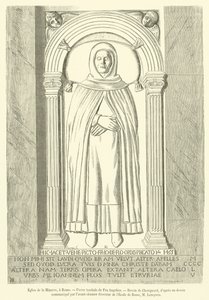 Kerk van de Minerva, in Rome, grafsteen van Fra Angelico