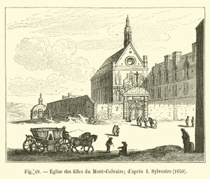 Kerk van de dochters van de Mont-Calvaire; naar I Sylvestre, 1650 door French School