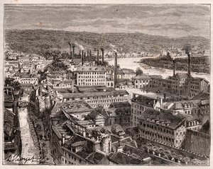 Elbeuf - Seine-Maritime - gravure in 