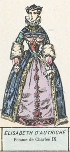 Elisabeth van Oostenrijk, vrouw van Karel IX door French School