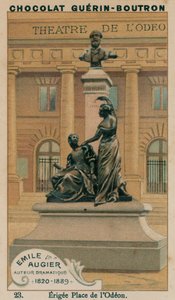 Emile Augier, Toneelschrijver, 1820-1889, Opgericht op Place de l