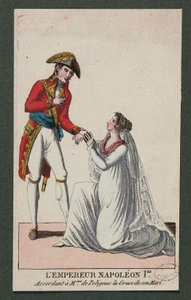 Keizer Napoleon I verleent Madame de Polignac gratie voor haar echtgenoot