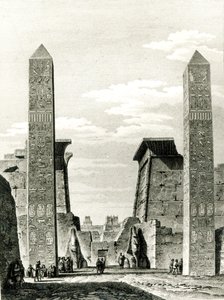 Ingang van de Luxortempel, uit Voyage dans la Basse et dans la Haute-Egypte door Dominique Vivant Denon (1747-1825) 1802