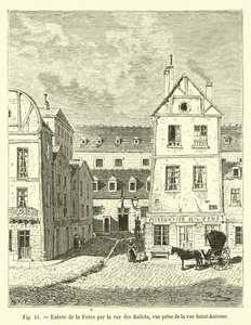 Ingang van de Force via de rue des Ballets, gezien vanaf de rue Saint-Antoine door French School