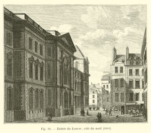 Ingang van het Louvre, noordzijde, 1810 door French School