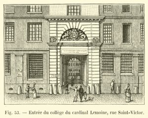Ingang van het college van kardinaal Lemoine, rue Saint-Victor door French School