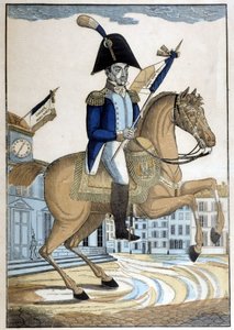 Ruiterportret van Generaal Lafayette, opperbevelhebber van de Nationale Garde van Frankrijk