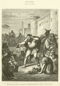 Esope zoekt een man (gravure)