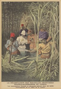 Het vaststellen van de grens tussen Franse en Duitse gebieden in Congo door French School